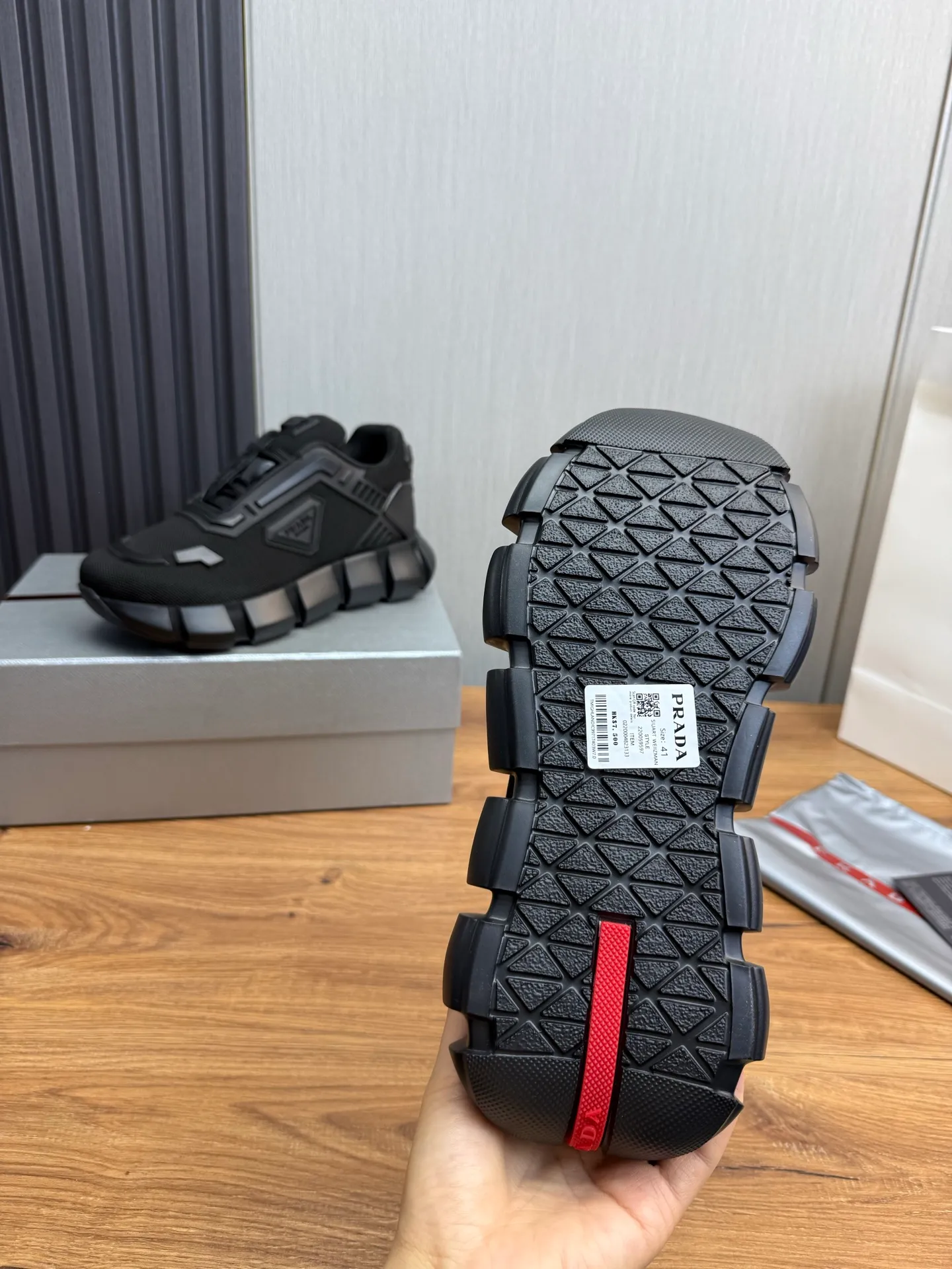 Factory price 580💰 [PRADA] Men's shoes are popular in the counter, official website is synchronized, 1 high-quality shipment ✔️Original mesh + cowhide lining, 1🆚1 replica, original bottom, 38-45 (45 customized, non-refundable)